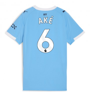 Manchester City Nathan Ake #6 Hjemmebanetrøje Dame 2025-26 Kortærmet